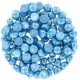 Czech 2-hole Cabochon beads 6mm Alabaster Pastel Aqua